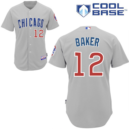 John Baker #12 mlb Jersey-Chicago Cubs Women's Authentic Road Gray Baseball Jersey